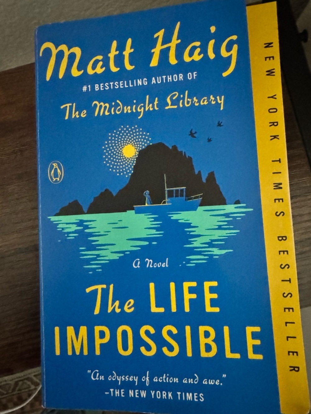 Matt Haig - The Life Impossible Paperback in Bright Blue & Yellow
